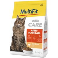 MultiFit Care Trockenfutter Katze, Adult, Anti Hairball, Huhn 2x1,4 kg von MultiFit
