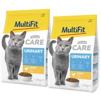 MultiFit Care Trockenfutter Katze, Adult, Urinary, Huhn 2x1,4 kg von MultiFit