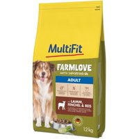 MultiFit Farmlove Trockenfutter Hund Adult, Lamm, Fenchel und Reis 12 kg von MultiFit