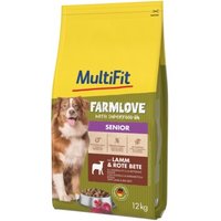 MultiFit Farmlove Trockenfutter Hund Senior, mit Lamm & Rote Beete 12 kg von MultiFit