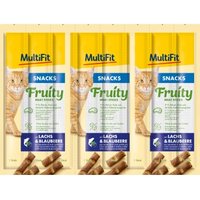 MultiFit Fruity Meat Sticks 7x8x5g Lachs & Blaubeere von MultiFit