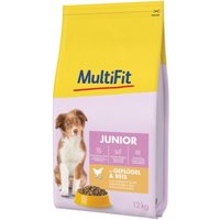 MultiFit Trockenfutter Hund Junior, mit Geflügel & Reis 12 kg von MultiFit