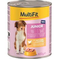 MultiFit Junior Pate Geflügel mit Karotten 6x800 g von MultiFit