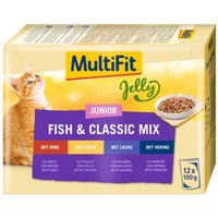 MultiFit Junior Jelly Fish & Classic Mix Multipack 12x100 g von MultiFit