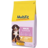 MultiFit Tockenfutter Hund Junior, Maxi, mit Geflügel & Reis 12 kg von MultiFit