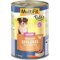 MultiFit Junior Pate Geflügel mit Karotten 6x400g von MultiFit