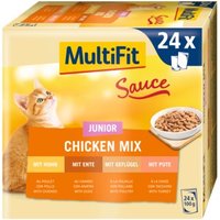 MultiFit Junior Sauce Chicken Mix Multipack 24x100 g von MultiFit