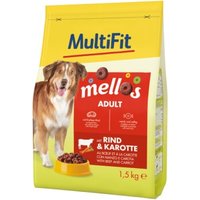 MultiFit Mellos Trockenfutter Hund Adult, Rind und Karotten 1,5 kg von MultiFit