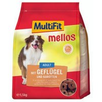 MultiFit Mellos Trockenfutter Hund Adult, Geflügel und Karotten 1,5 kg von MultiFit