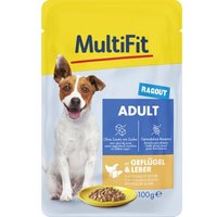 MultiFit Nassfutter Hund, Adult, Little Dog, Pouch, Ragout mit Geflügel und Leber 24x100 g MultiFit Nassfutter Hund, Adult, Little Dog, Pouch, Ragout mit Geflügel und Leber 24x100 g von MultiFit