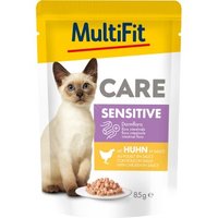 MultiFit Nassfutter Katze Adult Care Sensitive mit Huhn 24x85 g von MultiFit