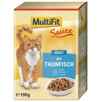 MultiFit Nassfutter Katze Adult Sauce 24 x 190g Thunfisch von MultiFit