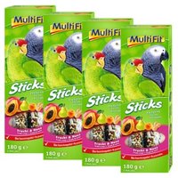 MultiFit Papagei Sticks 4x2er Frucht & Nuss von MultiFit