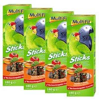 MultiFit Papagei Sticks 4x2er Gemüse Honig von MultiFit