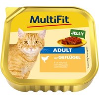 MultiFit Nassfutter Katze Adult, in Gelee, Geflügel 32x100 g von MultiFit