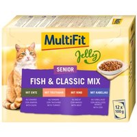 MultiFit Senior Jelly Fish & Classic Mix Multipack 12x100 g von MultiFit
