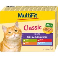 MultiFit Senior Jelly Fish & Classic Mix Multipack 12x100 g von MultiFit