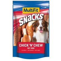 MultiFit Snacks Chick 'n' Chew mit Rind 2x100 g von MultiFit