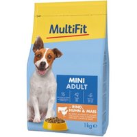 MultiFit Trockenfutter Hund Adult, Mini, mit Rind, Huhn & Mais 1 kg von MultiFit