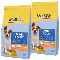 MultiFit Trockenfutter Hund Adult, Mini, mit Rind, Huhn & Mais 2x4 kg MultiFit Trockenfutter Hund Adult, Mini, mit Rind, Huhn & Mais 2x4 kg von MultiFit