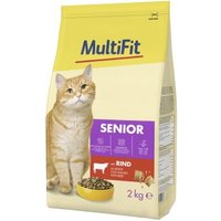 MultiFit Trockenfutter Katze, Senior, Rind 2 kg von MultiFit