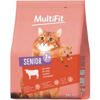 MultiFit Trockenfutter Katze, Senior, Rind 2x2 kg von MultiFit