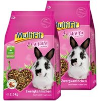MultiFit für Zwergkaninchen mit Alfalfa 2x2,5 kg von MultiFit