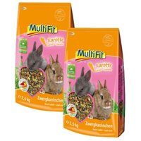 MultiFit für Zwergkaninchen mit Karotte 2x2,5 kg von MultiFit