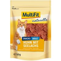 MultiFit naturelle Huhn & Seelachs Herz 4x50g von MultiFit