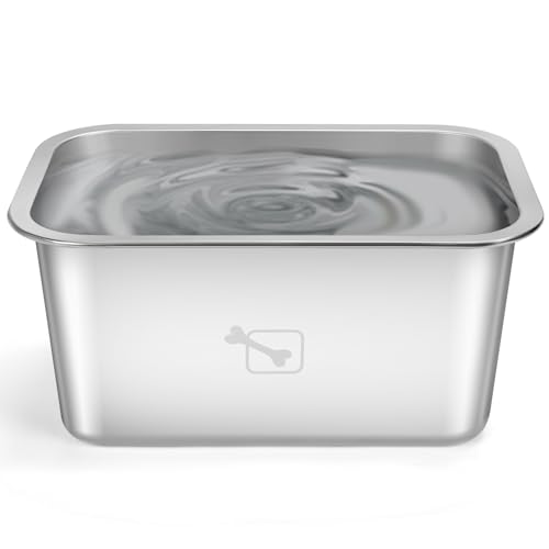 Hundenäpfe aus Edelstahl für große Hunde, 2,65 Gallonen hohe Kapazität Hundefutter- und Wassernäpfe für große Rassen, Metall-Hundenapf für große und XL-Hunde drinnen und draußen, Silber Hundenäpfe aus Edelstahl für große Hunde, 2,65 Gallonen hohe Kapazität Hundefutter- und Wassernäpfe für große Rassen, Metall-Hundenapf für große und XL-Hunde drinnen und draußen, Silber von MultiOutools