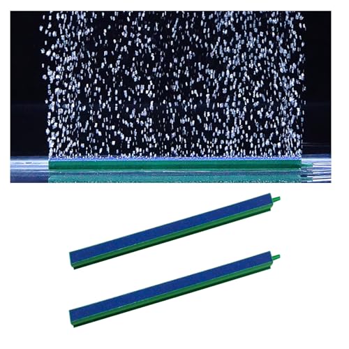 MultiValue Aquarium-Luftsteine, 2 Stück, lange Streifen, 34,9 cm / 39,5 cm, Sauerstoffdiffusor, Aquarium-Blasenstange für Luftpumpen-Zubehör (grün, 25,4 cm) von MultiValue