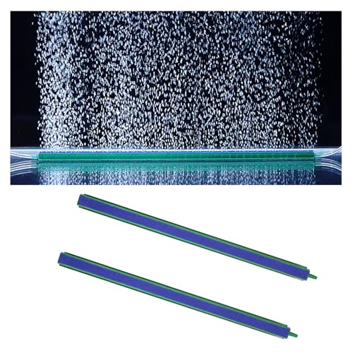 MultiValue Aquarium-Luftsteine, 2 Stück, lange Streifen, 34,9 cm / 39,5 cm, Sauerstoffdiffusor, Aquarium-Blasenstange für Luftpumpen-Zubehör (grün, 30,5 cm) von MultiValue
