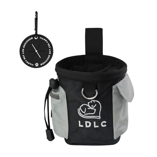 MultiValue Leckerli-Tasche für Hunde, Oxford-Stoff, mehrere Taschen, Leckerli-Tasche mit Kotbeutelspender, verstellbarer Hüftgurt, Leckerli-Tasche für Hundetraining, Spazierengehen, Spielen im Freien von MultiValue