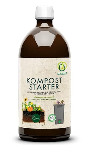 Multikraft Kompost Starter - Natürlicher Bodenhilfsstoff für schnelle Kompostierung von Garten- & Küchenabfällen - reduziert Oxidation & Fäulnis - fördert wertvollen Humus, 1 Liter von Multikraft