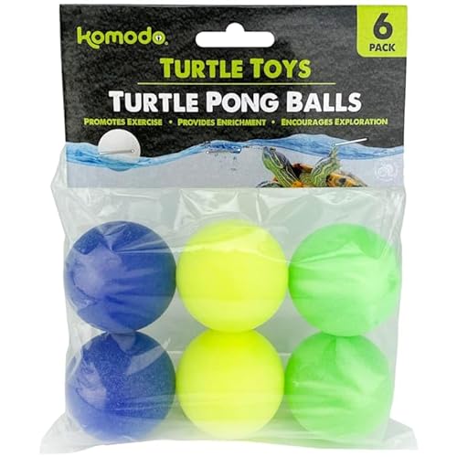 Multipet Komodo Tischtennisbälle, Schildkröte, Größe M, 6 Stück von Multi Pet