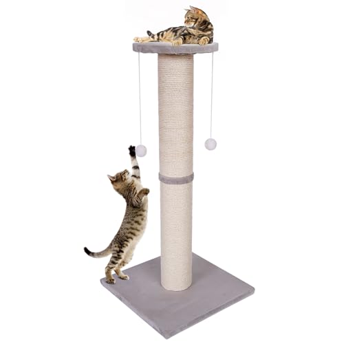 Kratzbaum mit Sisalseil für Innenkatzen, große Katzenkratzbaum, Sisal, niedlich, für Kätzchen, 86,4 cm Kratzbaum mit Sisalseil für Innenkatzen, große Katzenkratzbaum, Sisal, niedlich, für Kätzchen, 86,4 cm von MumMarmot's