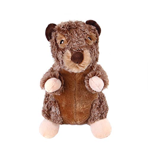 Pet Toys, Dog Squeaky Toys Interactive Toys for Chewers Durable Plush Dog Toys for Small Medium Large Dogs (Brown Murmeltier) von Mummumi