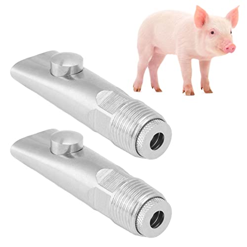 Mumusuki Geflügelbrunnen Tränke, Nippel, Schweinefütter, Metall, Schweinetränke, Edelstahl, Außengewinde, Wassernippel für die Fütterung von Schweinen, Kühen und Pferden (Ohne Filter) von Mumusuki
