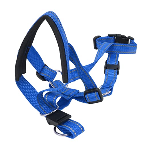Maulkorb für Hunde, Mundschutz für Hunde, Anti-Beiß-Kopfband mit Metallschnalle für den Spaziergang (Blau) von Mumusuki