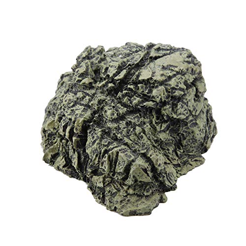 Mumusuki Fische, die Höhlen-Aquarium-Schildkröten-Reptil-aalende Fell-Lebensraum-Dekorations-Verzierungs-kriechende Terrasse verstecken(Large:15 * 11 * 8cm) von Mumusuki