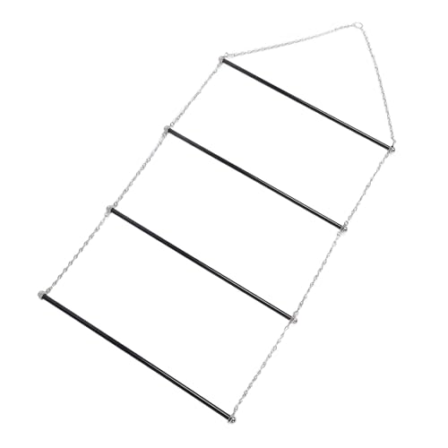 Mumusuki Satteldecke Rack, Eisen 4 Ebenen Pferdehügelhügel Multi Funktionaler Aufhangspeicher für Decken, Blätter, Quilts, Pads von Mumusuki