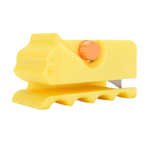 Mumusuki Schneider für Katzenkratzbretter, DIY-Kartonstreifen-Schneidewerkzeug, 3D-Gedruckter Handgehaltener Kartonschneider für 0,3 Zoll Dicke Kratzbretter Zur Herstellung von (Yellow) von Mumusuki