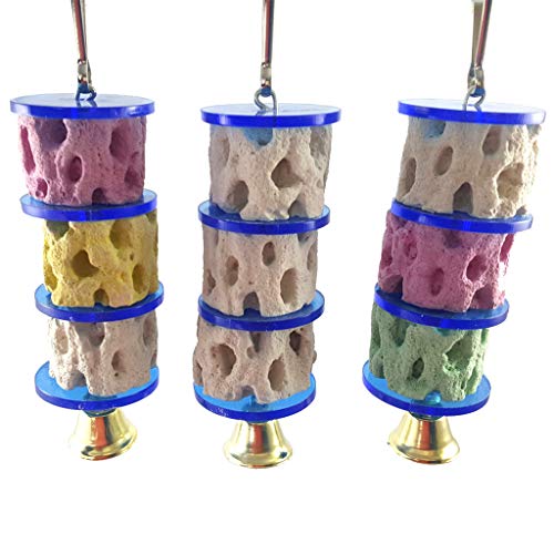 Mumuve Kauspielzeug für Vogelzähne für Papageien, Sittiche, Nymphensittiche, Rennmäuse, Chinchillas, hängende Vogelkäfig-Spielzeug von Mumuve