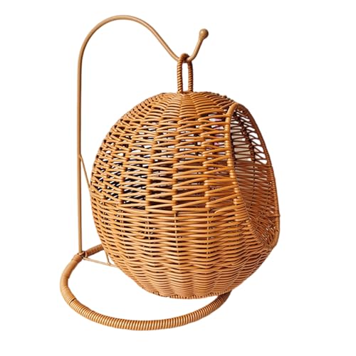 Mumuve Rattan-Katzenkorb, Hängemattenbett für kleinen Raum, bequemes kleines Katzennest für den Innenbereich Mumuve Rattan-Katzenkorb, Hängemattenbett für kleinen Raum, bequemes kleines Katzennest für den Innenbereich von Mumuve