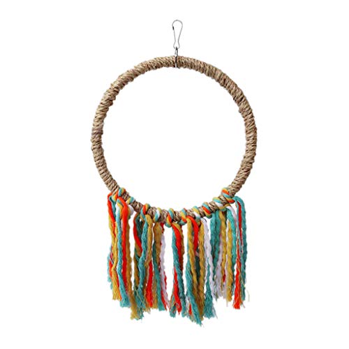 Pet Bird Toy Cotton Rope Circle Intelligence Development Toys Chewing Parrot Barch Hanging Cage Swing Rope Stand Climb Toys Parrot Stand Perch von Mumuve