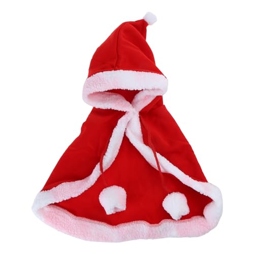 Stilvolles Haustier-Weihnachtskostüm, Umhang mit verstellbarem Kinnriemen, einfach zu tragen, schafft eine festliche Atmosphäre für Party, Weihnachten, Katzenkostüme von Mumuve