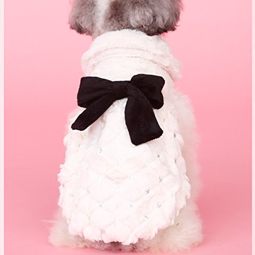 Haustier Kleidung eleganten Luxus Fell Winter Overcoat klein Hund Katze Kleidung Schleife Chihuahua von Muodu