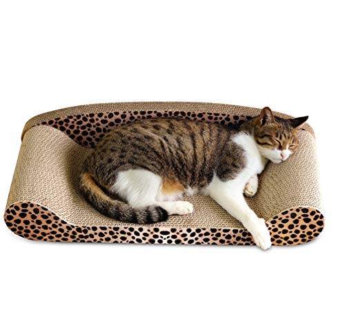 Kratzbrett, Kratzsofa für Katzen, Kratzbrett in Sofa-Form, zum Kratzen, Schlafen und zur Beschäftigung von jiele