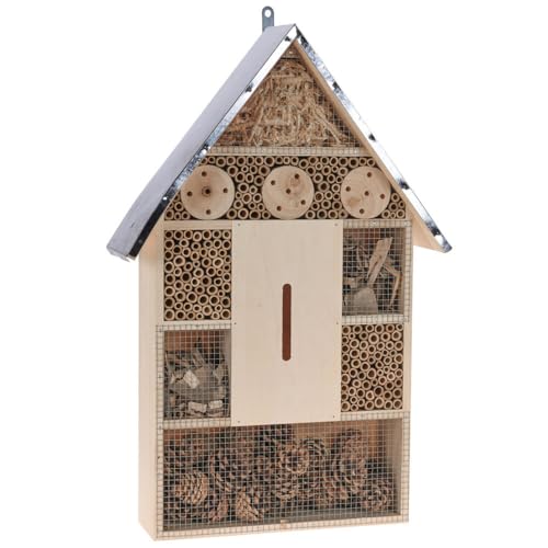 Murago - XXL Insektenhotel ca. 57cm Holz mit Metalldach - Insektenhaus Groß Bienenhotel Nistkasten Nisthilfe zum Aufstellen Aufhängen fertig montiert Murago - XXL Insektenhotel ca. 57cm Holz mit Metalldach - Insektenhaus Groß Bienenhotel Nistkasten Nisthilfe zum Aufstellen Aufhängen fertig montiert von Murago