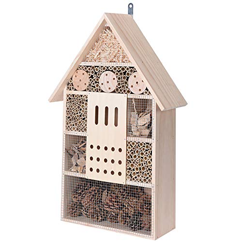 Murago - XXL Insektenhotel ca. 57cm Holz mit Metalldach Insektenhaus Groß Bienenhotel Nistkasten Nisthilfe zum Aufstellen Aufhängen fertig montiert Murago - XXL Insektenhotel ca. 57cm Holz mit Metalldach Insektenhaus Groß Bienenhotel Nistkasten Nisthilfe zum Aufstellen Aufhängen fertig montiert von Murago